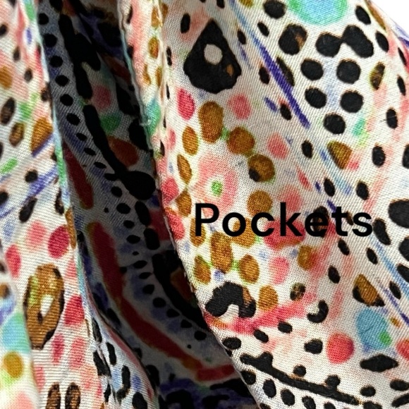 Maeve Anthropologie Tiled Amethyst Smoked Dress With Pockets size L - Picture 7 of 15